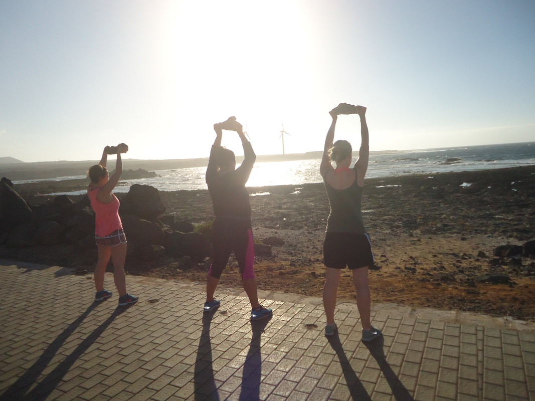 workout at the ocean