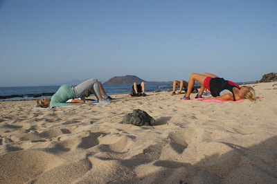 beach workout in Fuerteventura